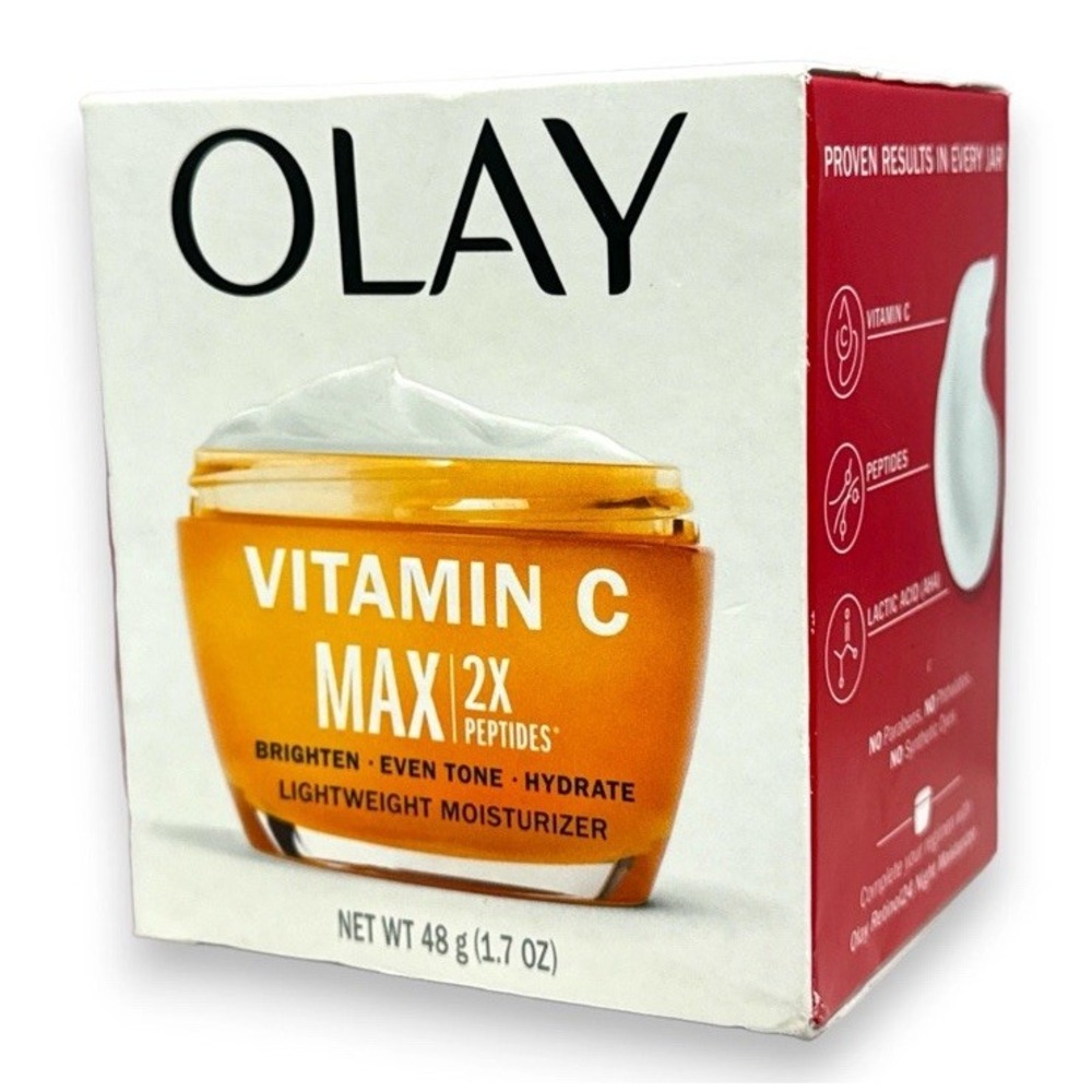 Olay Vitamin C Max 2X Peptides Lightweight Moisturizer 48g/1.7fl.oz. New In Box